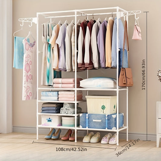 Simple Floor Coat Rack Iron Hanging Clothes Rack Simple Fashion Bedroom Vertical Clothes Rack Porch Hanging Bag Rack for clothing stores